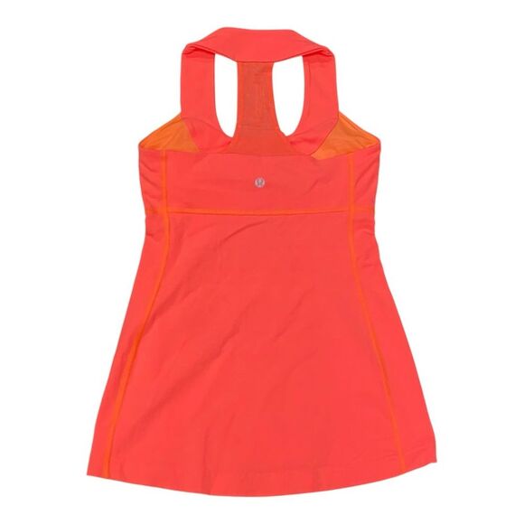 Lululemon Scoop Neck Tank Luon in Coral Orange Size 4 - Picture 6 of 10